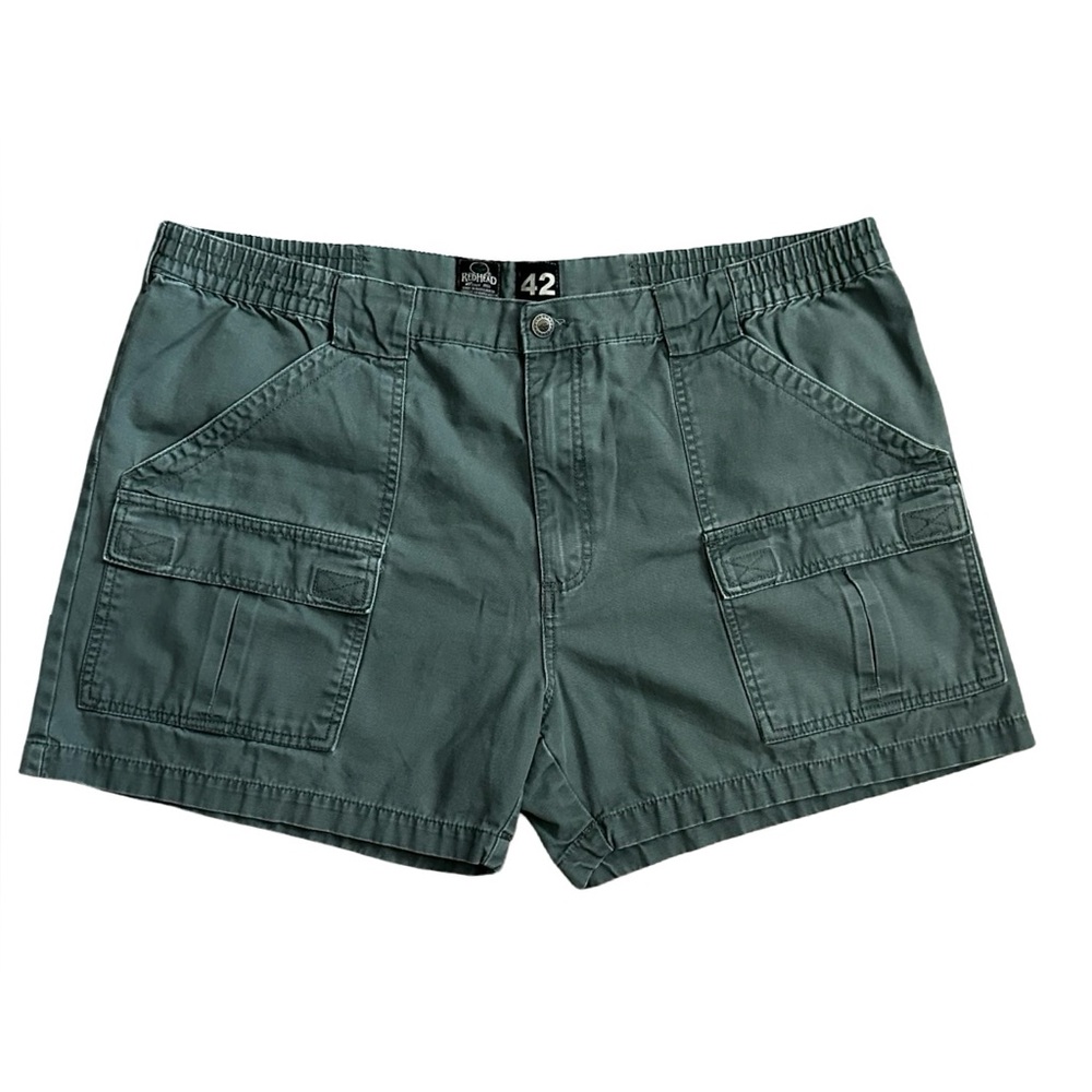 RedHead All-Cotton Denim Cargo Shorts Elasticized Waistband Gray Men’s Size 42.